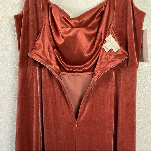 NWT Jenny Yoo Velvet Maxi Dress English Rose Size 24 - Picture 9 of 15
